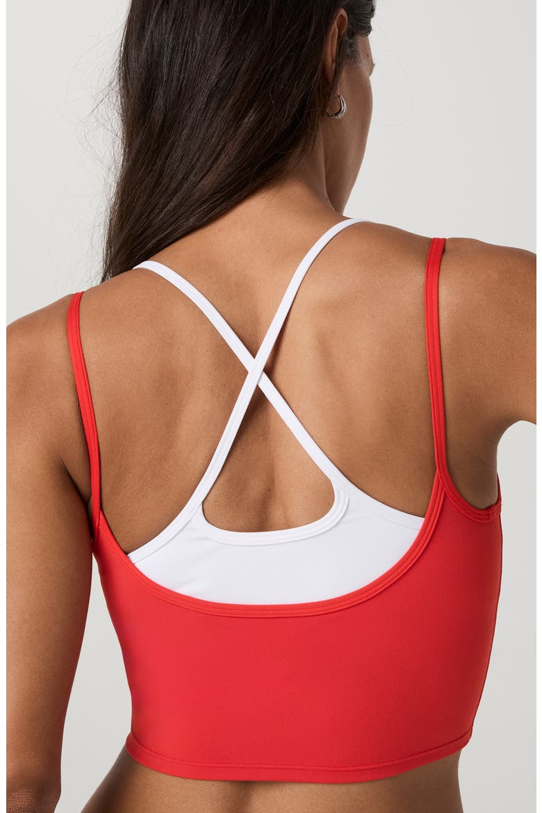 Daily Layered Crop Tank Top, Alternate, color, CRIMSON