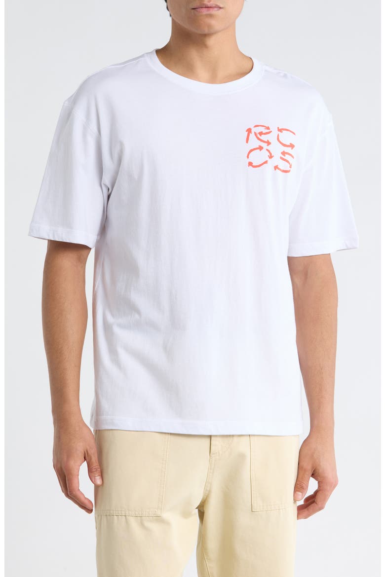 Paint Stroke Graphic Cotton T-Shirt, Main, color, WHITE