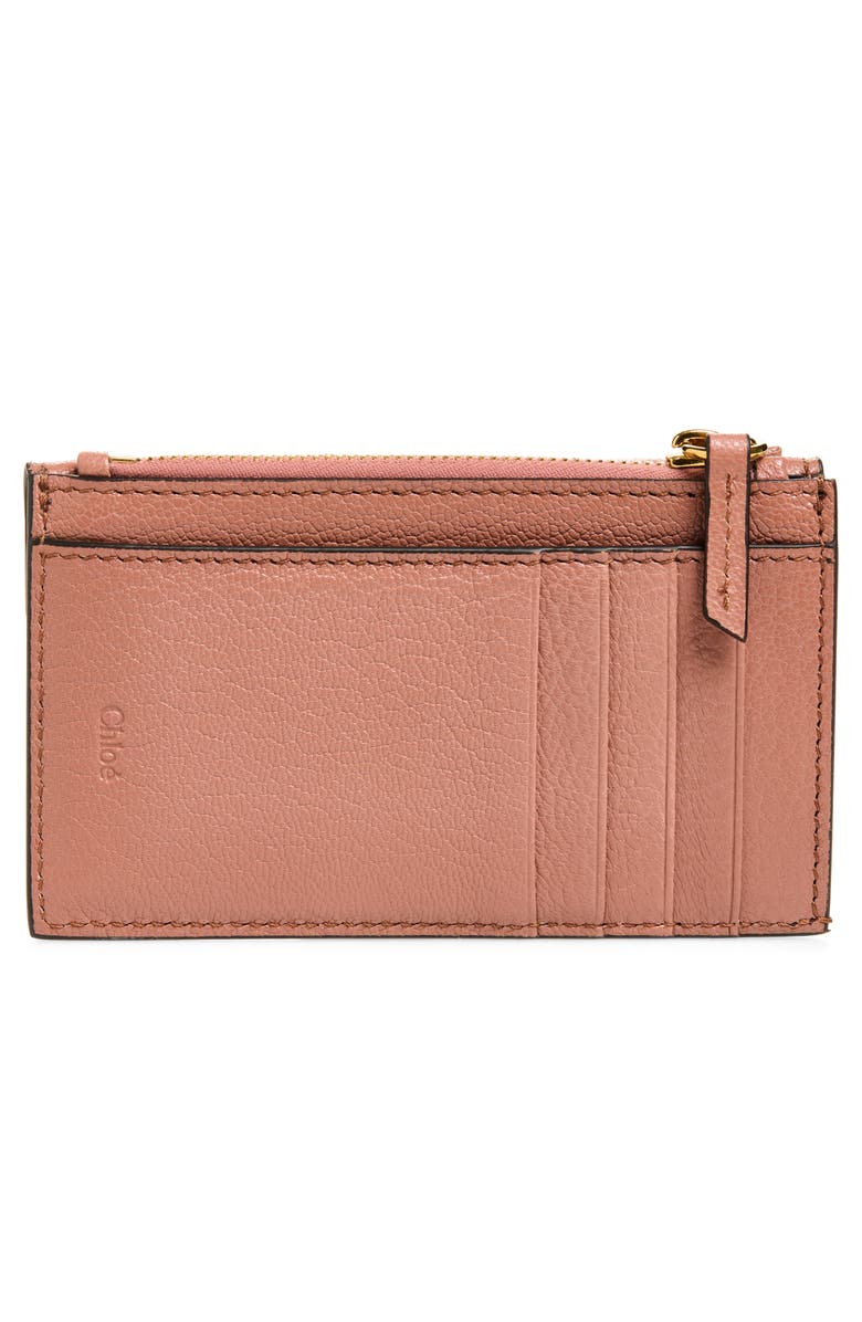Chloé Small Leather Envelope Wallet, Alternate, color, Nougat