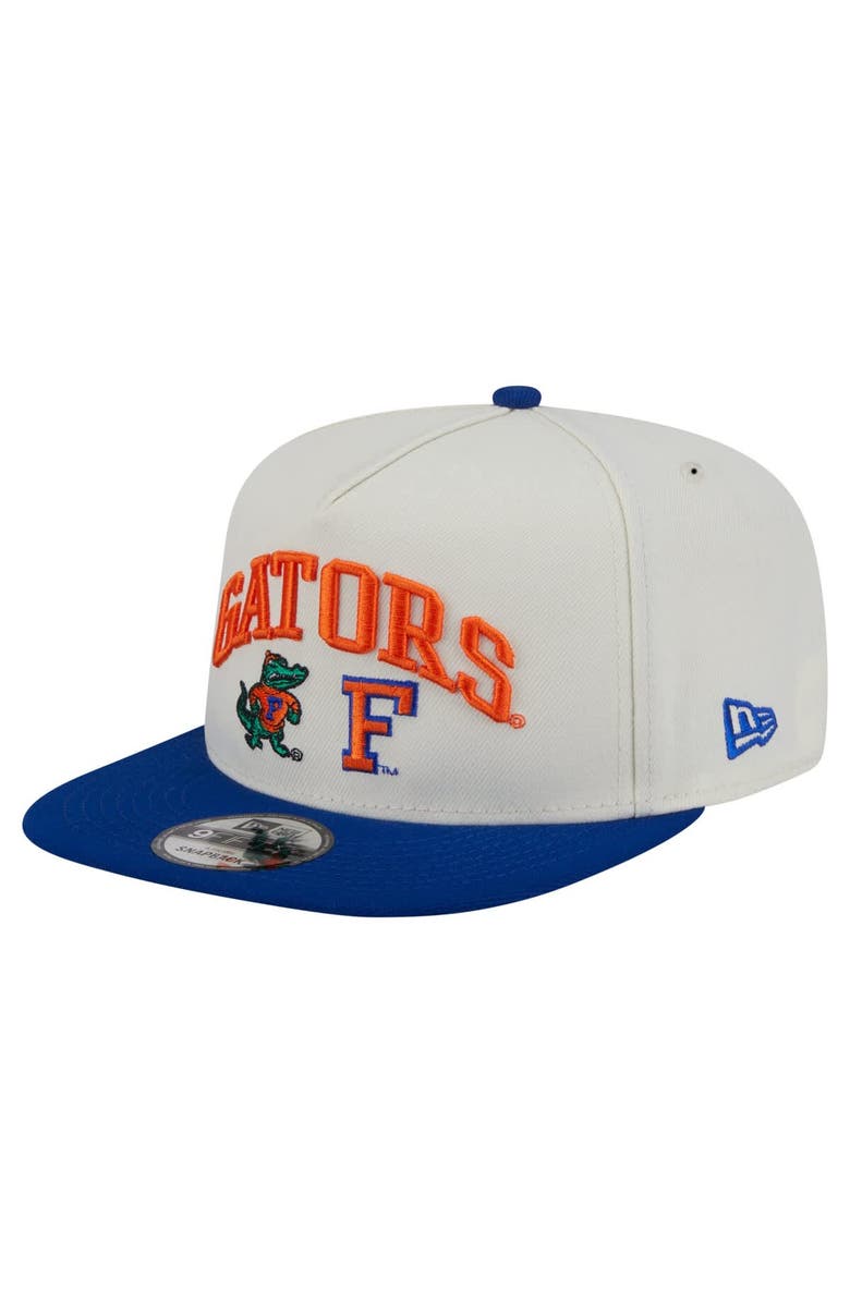 New Era Men's New Era White Florida Gators Collegiate 9FIFTY A-Frame Snapback Hat, Main, color, White