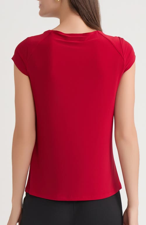 Kasper Cowl Neck Top In Red