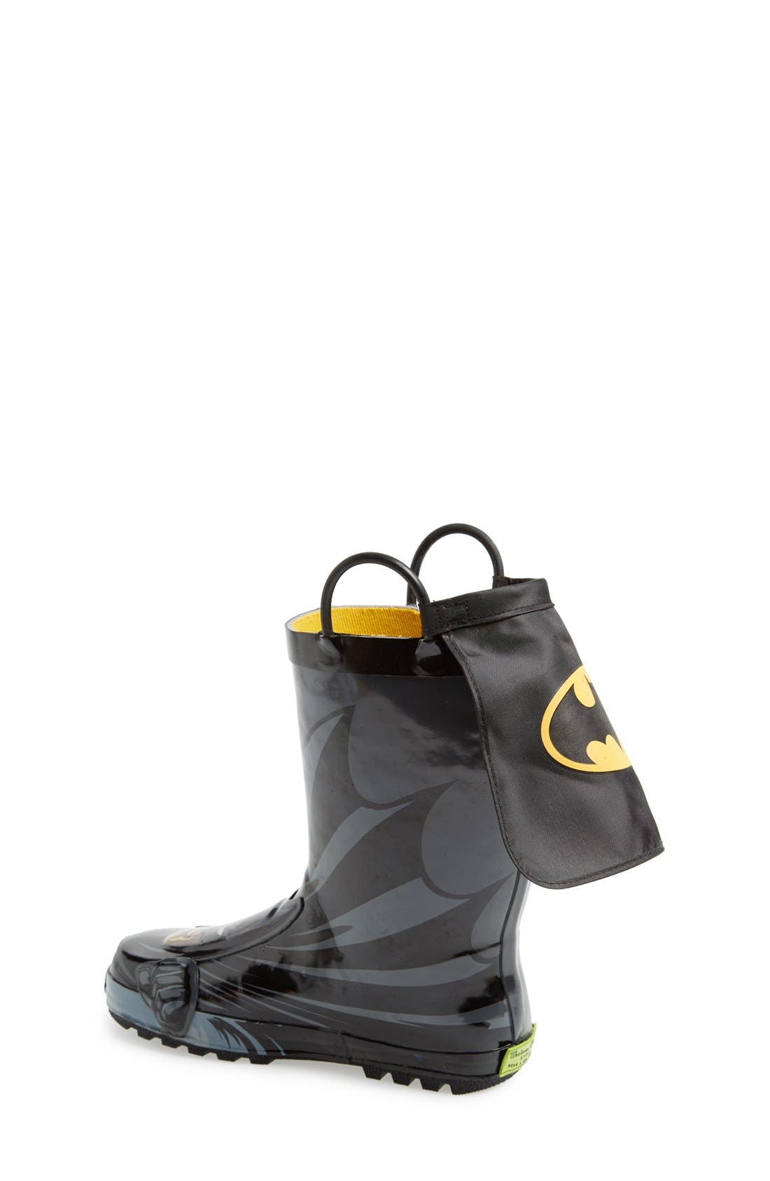 Western Chief Batman Everlasting Waterproof Rain Boot, Alternate, color, Black/ Black