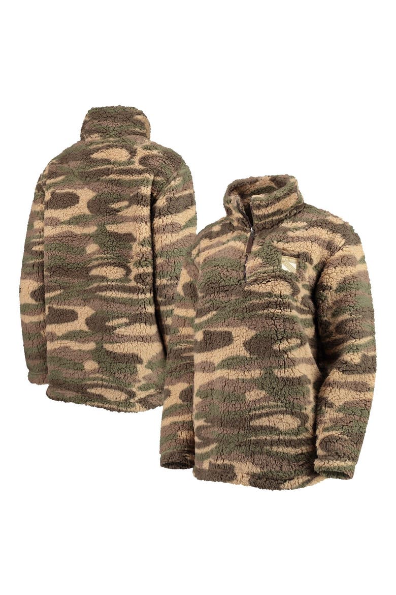 Women's G-III Sports by Carl Banks Camo New York Rangers Sherpa Quarter-Zip Jacket, Main, color, Camo