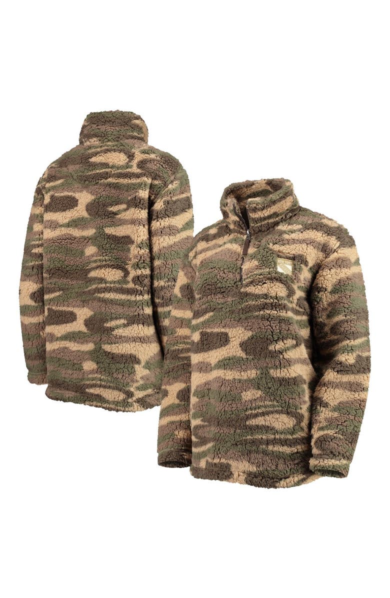 G-III SPORTS BY CARL BANKS Women's G-III Sports by Carl Banks Camo New York Rangers Sherpa Quarter-Zip Jacket, Main, color, Camo