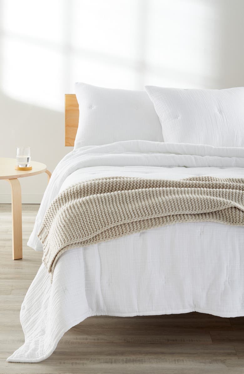 Nordstrom Heathered Knit Throw Blanket, Alternate, color, 