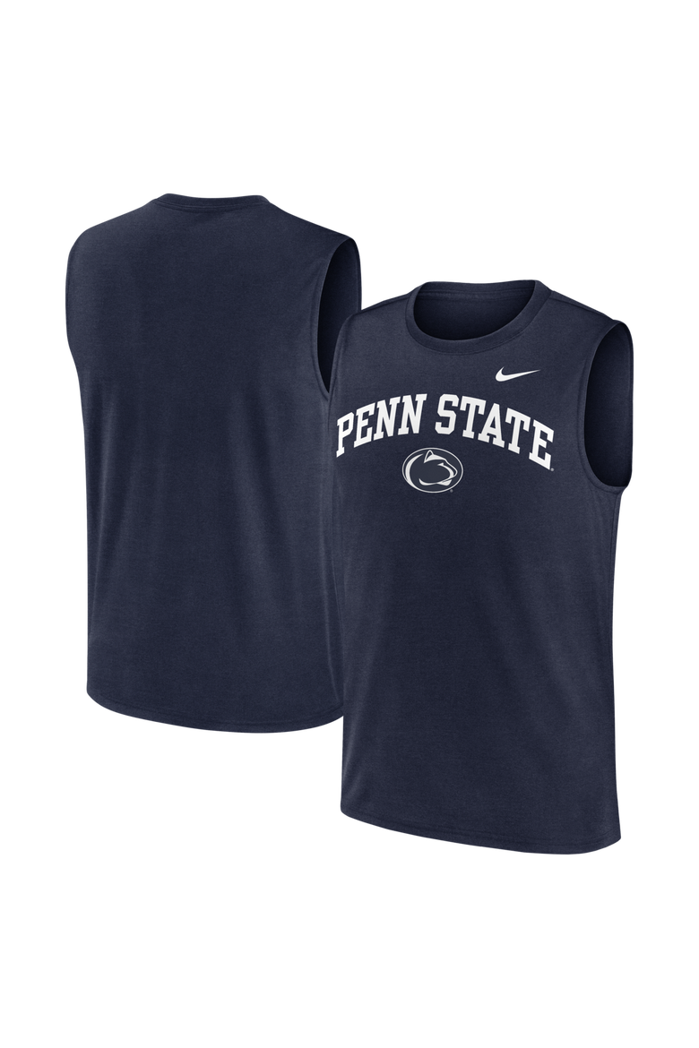 Men's Nike Navy Penn State Nittany Lions Primetime Legend Arch Dri-FIT Muscle Tank Top, Main, color, Navy