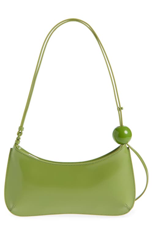 Jacquemus Le Bisou Perle Embellished Leather Shoulder Bag In Green 550