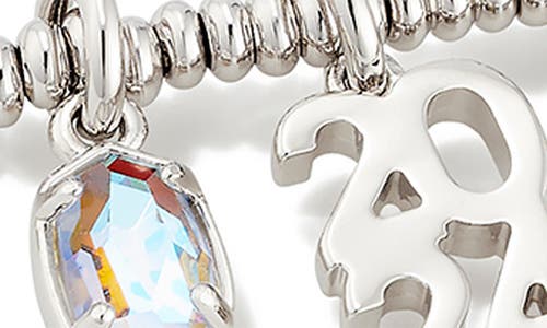Kendra Scott 2024 Graduate Beaded Bracelet In Rhodium Dichroic Glass