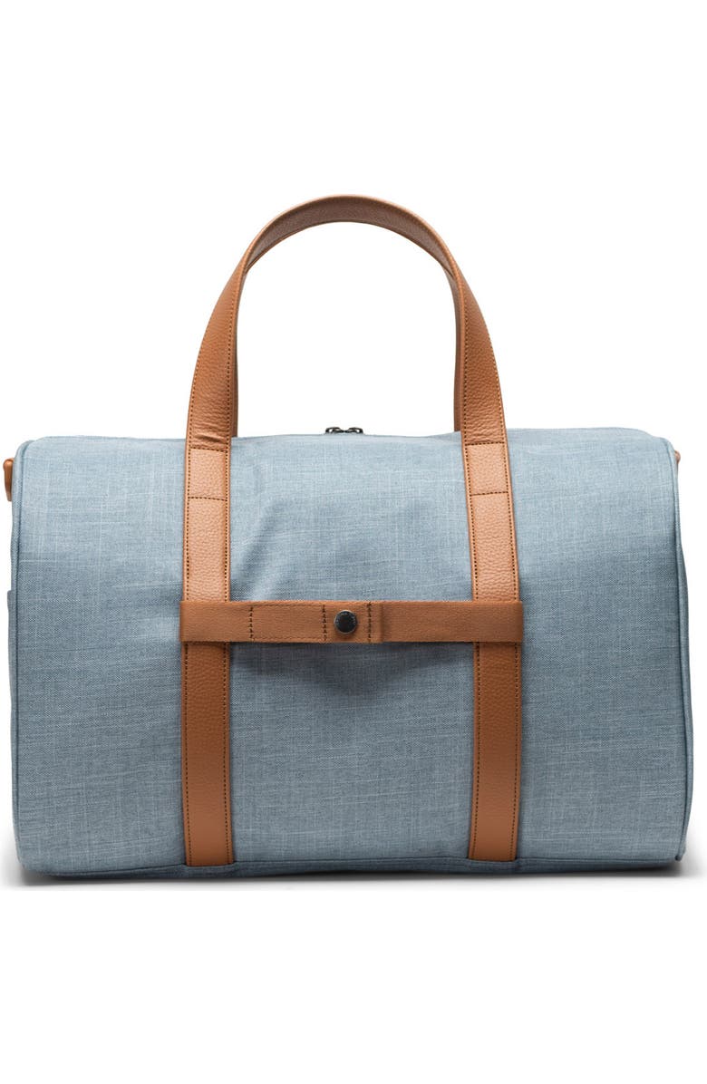 Herschel Supply Co. Novel Recycled Nylon Duffle Bag, Alternate, color, Ashley Blue Crosshatch
