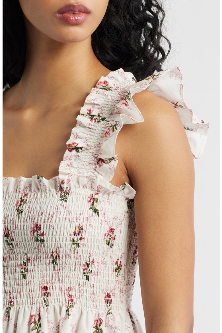 The Ellie Gingham Nap Midi Dress, Alternate, color, BRIAR TRELLIS