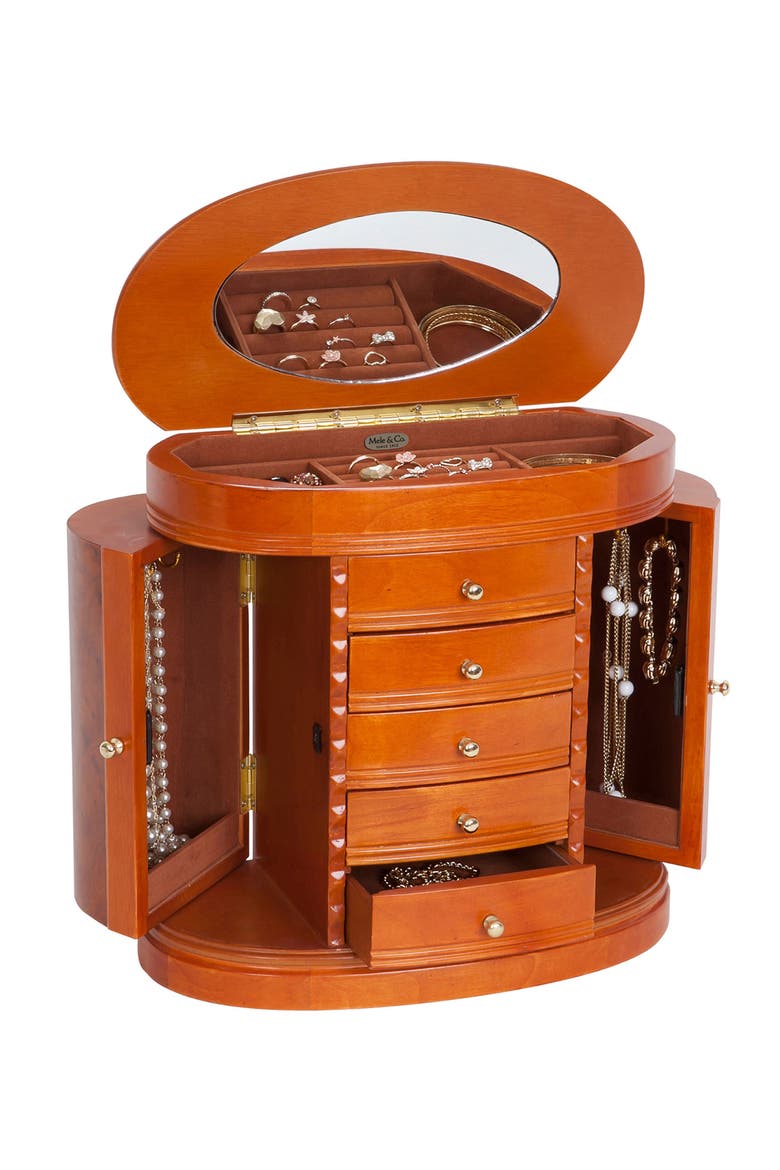 Mele & Co. Trinity Jewelry Box, Alternate, color, BROWN