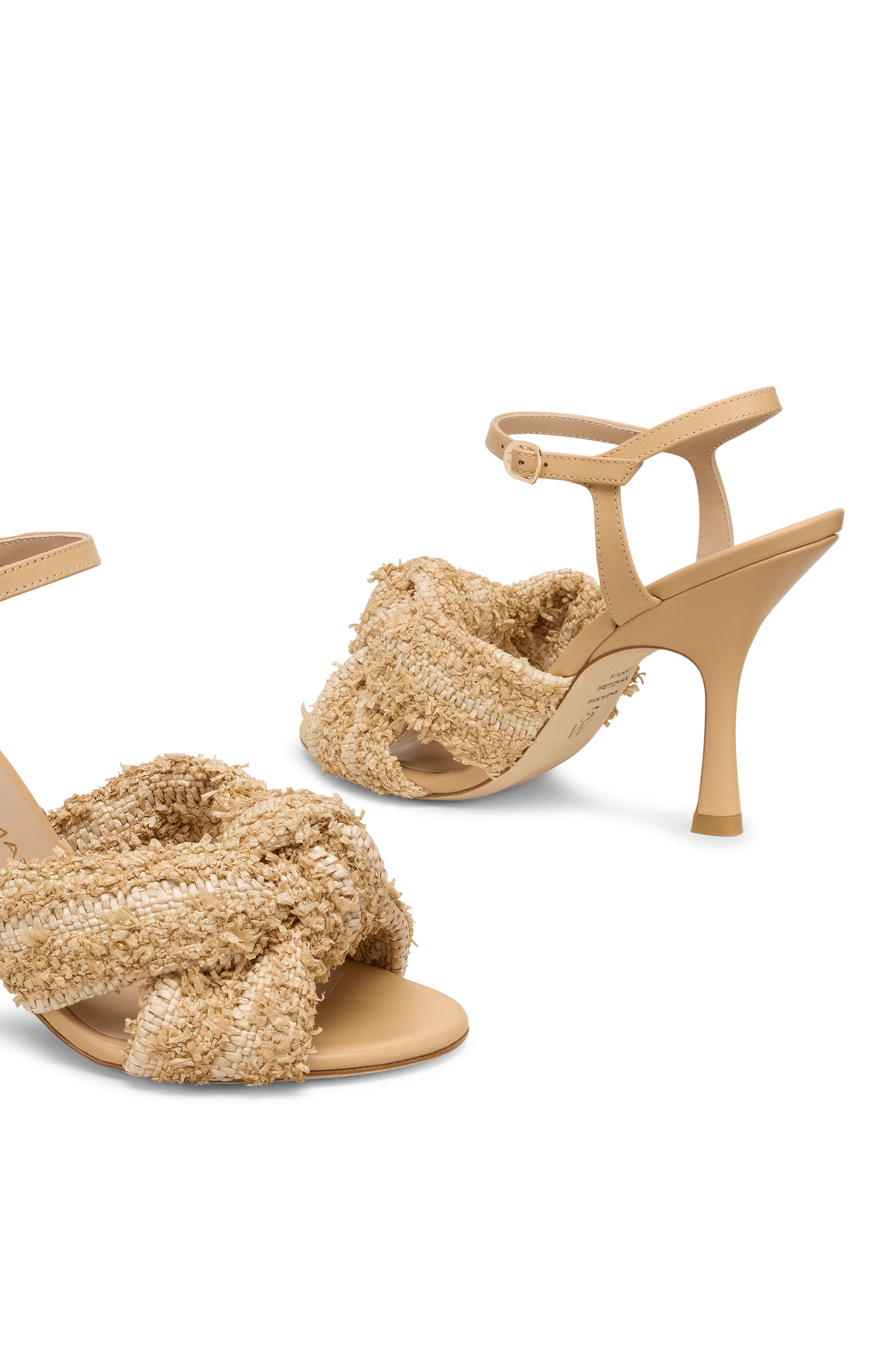 Stuart Weitzman Soplaya Sandal 100, Alternate, color, Natural/ Natural Castell