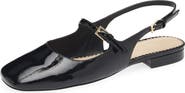 Cinq à Sept Elena Leather Square Toe Flat