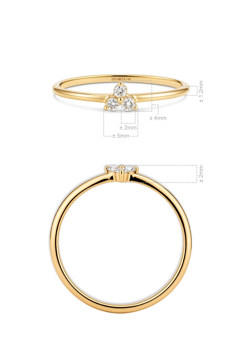 Cluster Lab Grown Diamond Ring in 14K Gold, Alternate, color, Yellow Gold