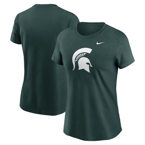 Nike Green Michigan State Spartans Primetime Logo T-shirt In Green