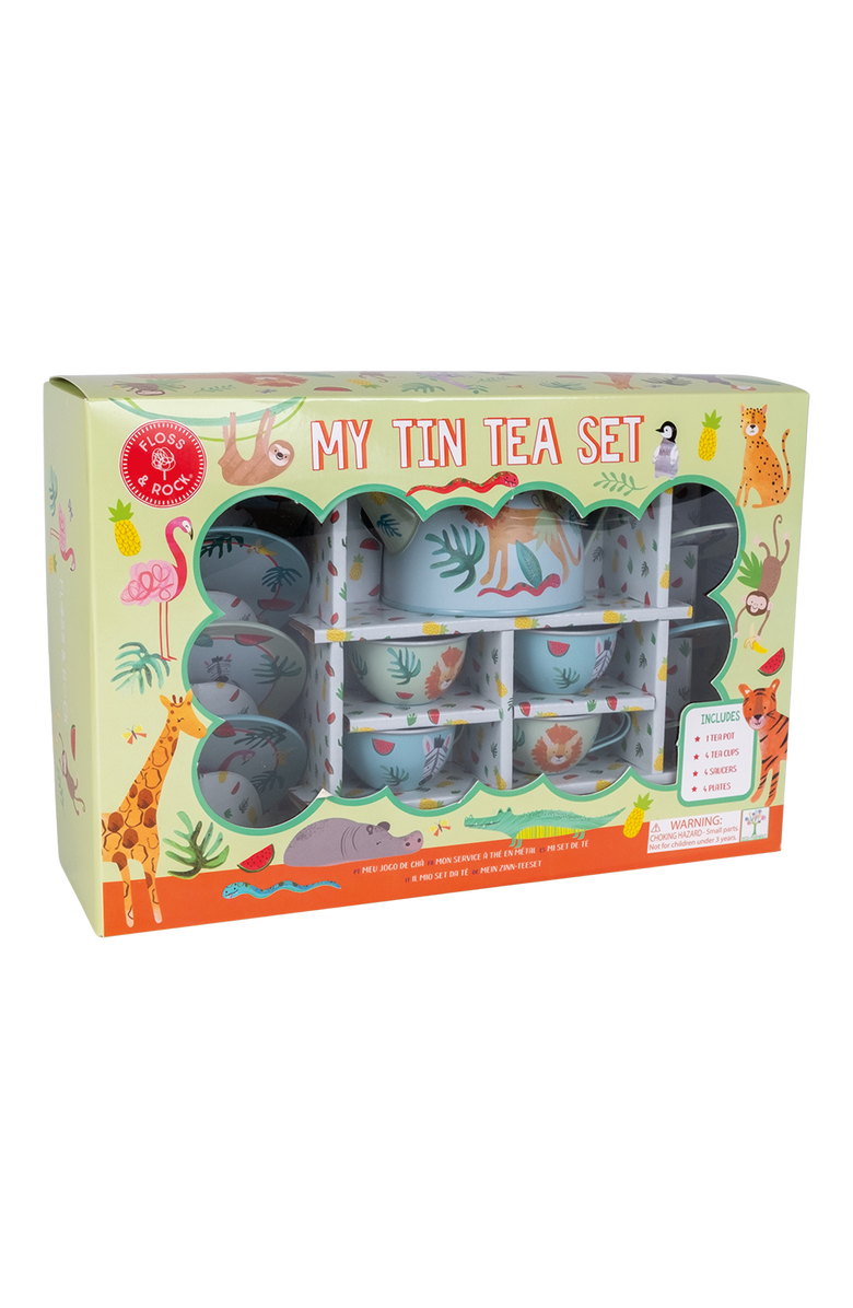 Floss & Rock 14pc Boxed Tea Set, Main, color, Jungle