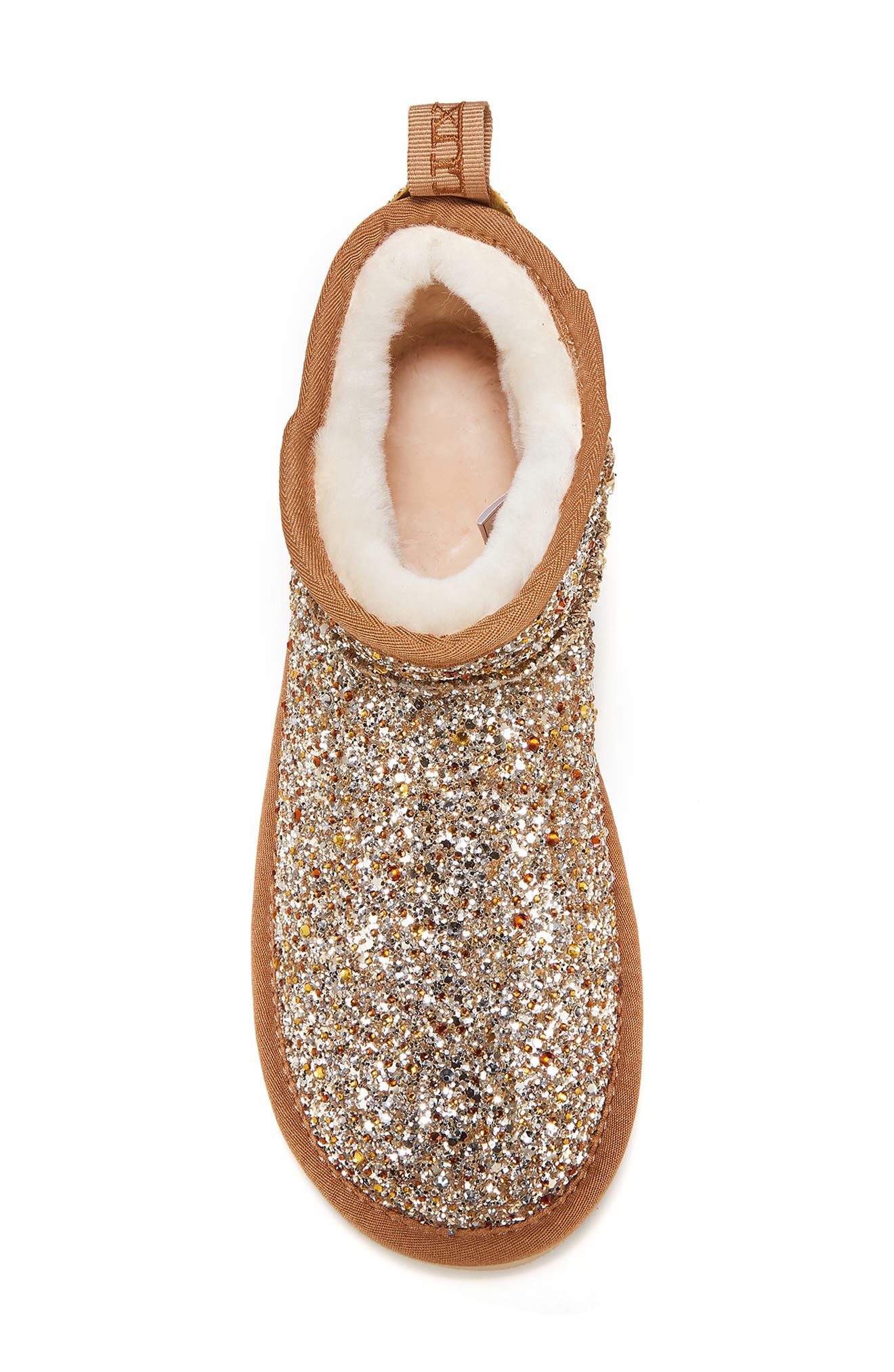 Australia Luxe Collective Cosy Ultra Short Genuine Shearling Bootie, Alternate, color, Gold