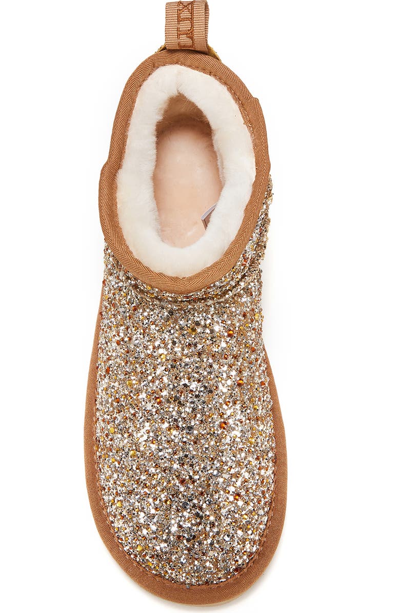 Australia Luxe Collective Cosy Ultra Short Genuine Shearling Bootie, Alternate, color, Gold