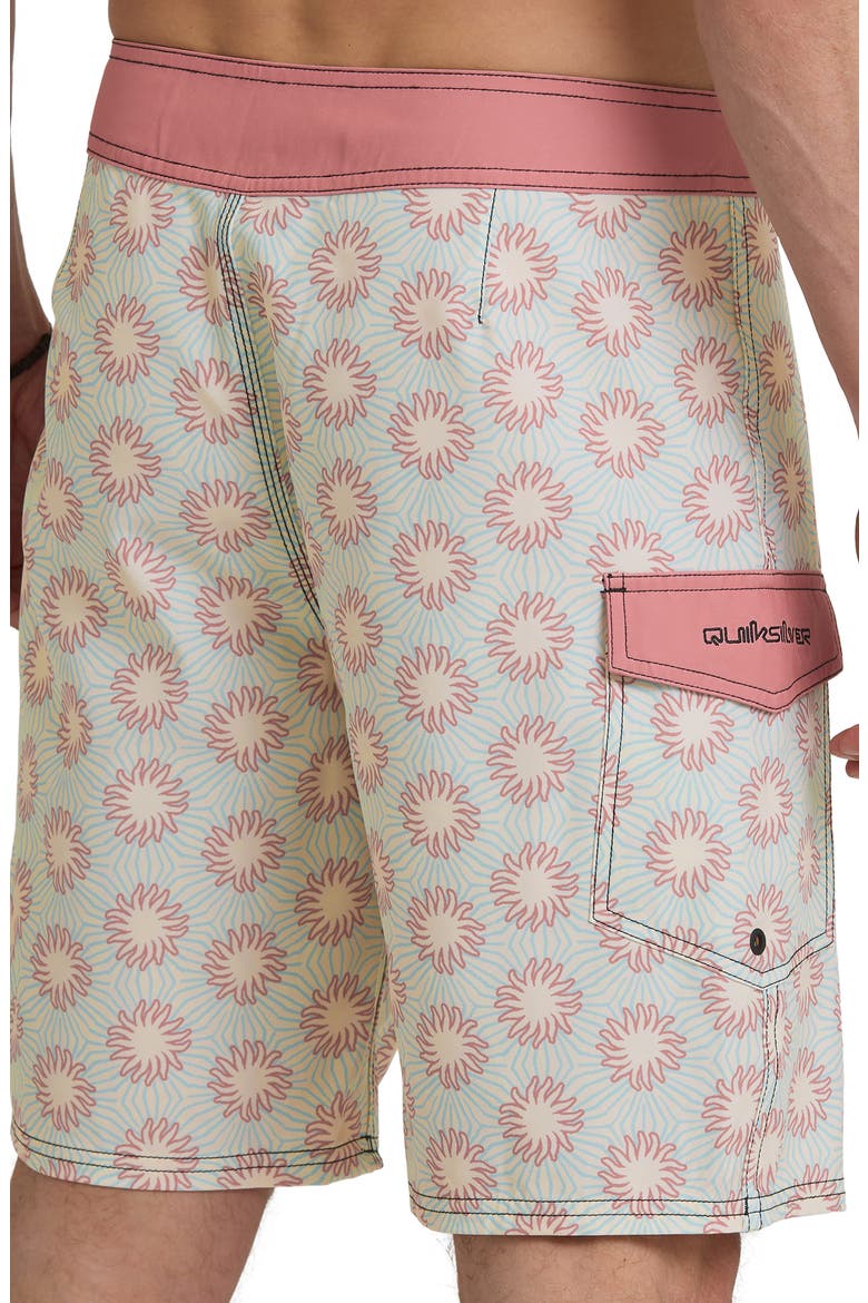 Ocean Mayhem Floral 19" Board Shorts, Alternate, color, BONE WHITE