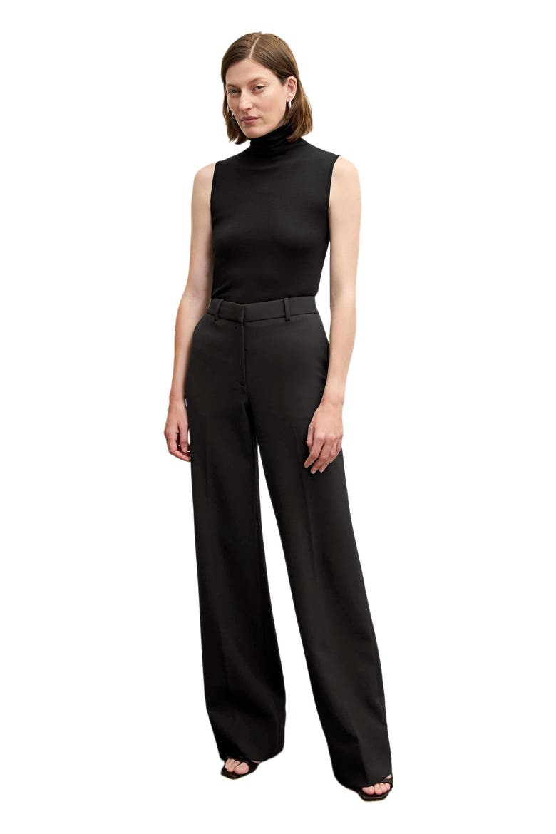 Tinsley Wide-Leg Trousers, Main, color, Black