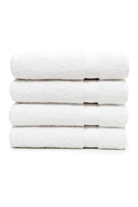 Sinemis Terry Hand Towels - Set of 4 - White