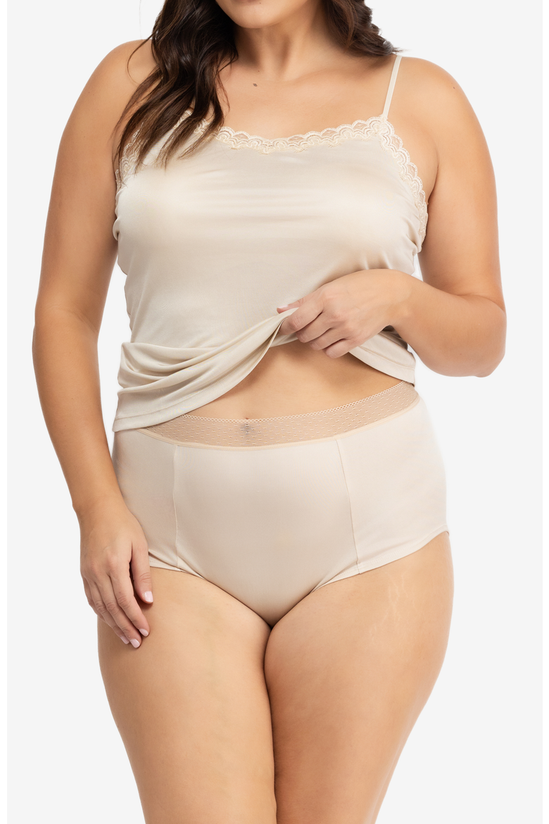 High Waisted Soft Silk Briefs, Main, color, Smoke Grey
