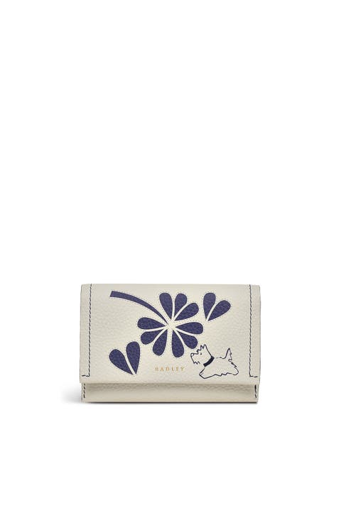 Cut Out Floral Medium Flapover Wallet