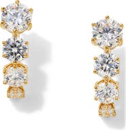 Nadri Cubic Zirconia Half Hoop Earrings