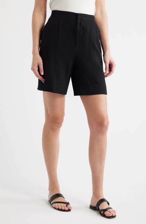 Pleat Front Bermuda Shorts