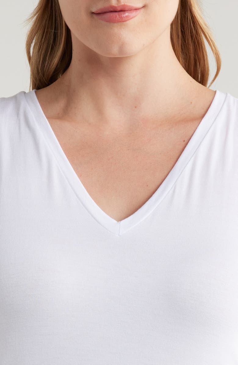 24seven Comfort Apparel V-Neck Jersey Tank, Alternate, color, White