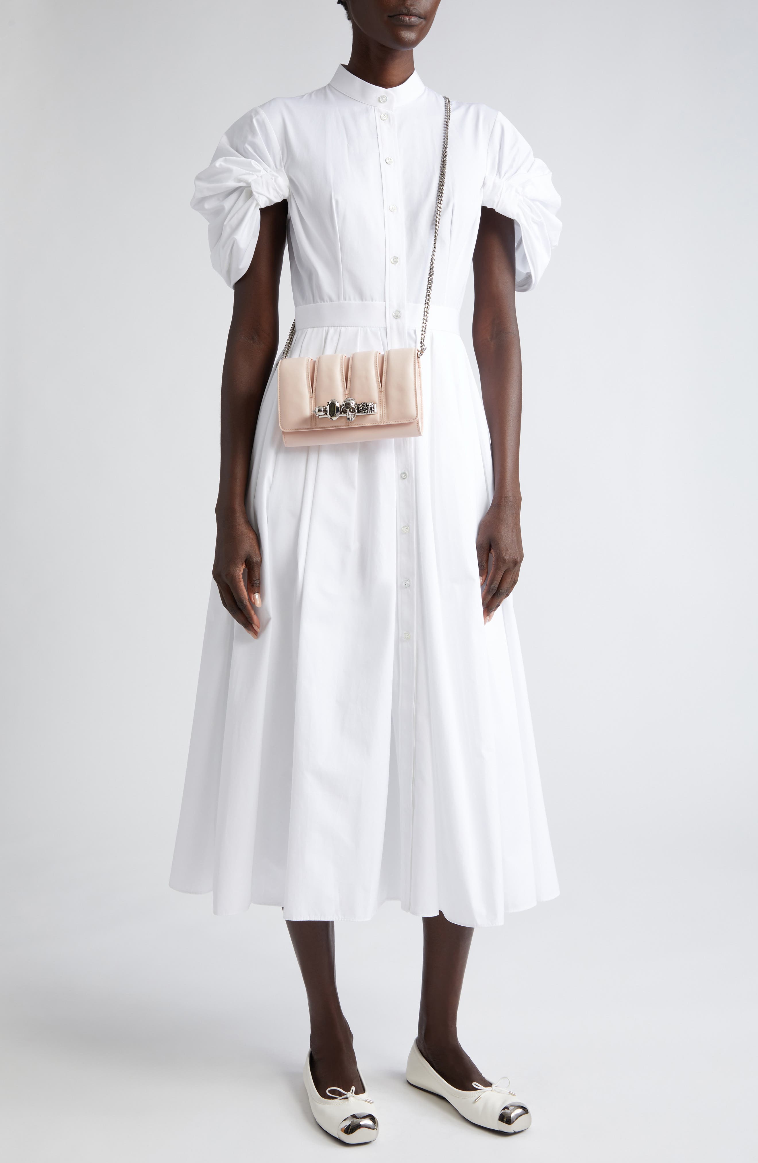 Slash Cutout Knuckle Leather Clutch, Alternate, color, CLAY