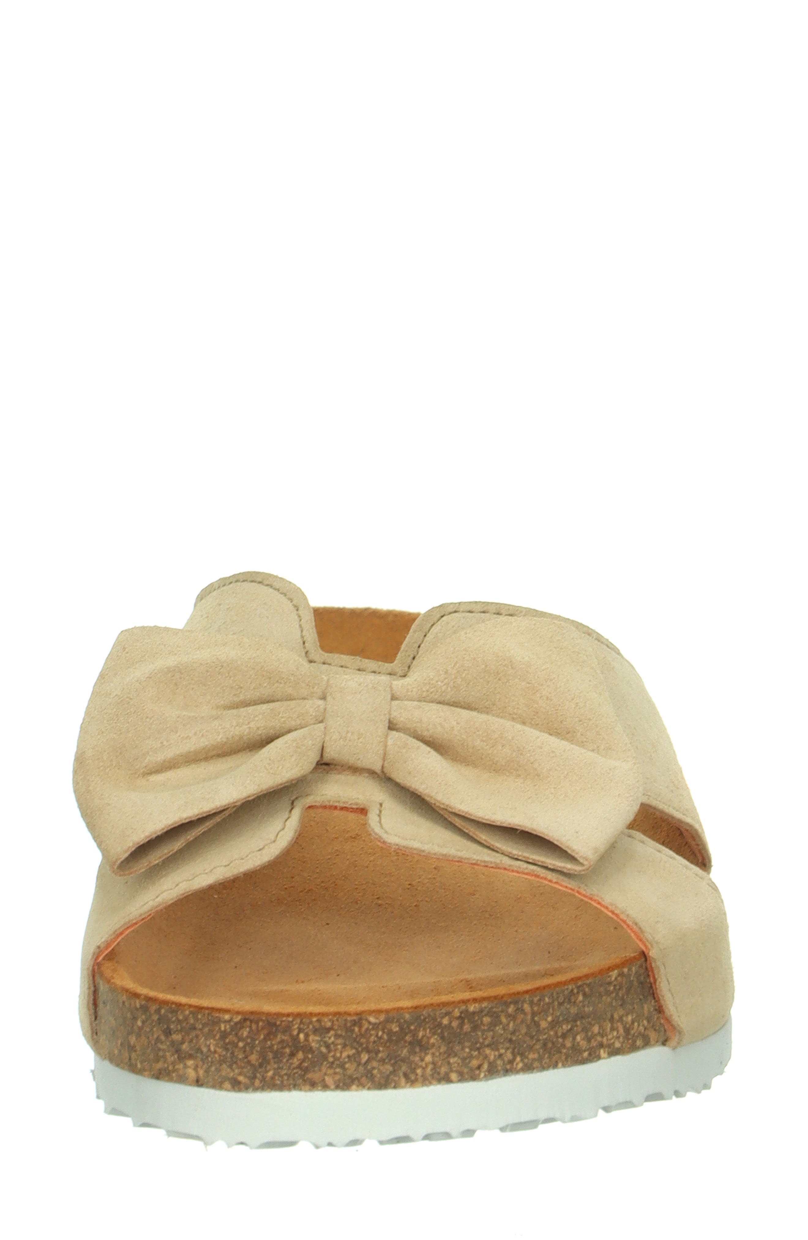 Crissi Bow Slide Sandal, Alternate, color, ICED COFFEE