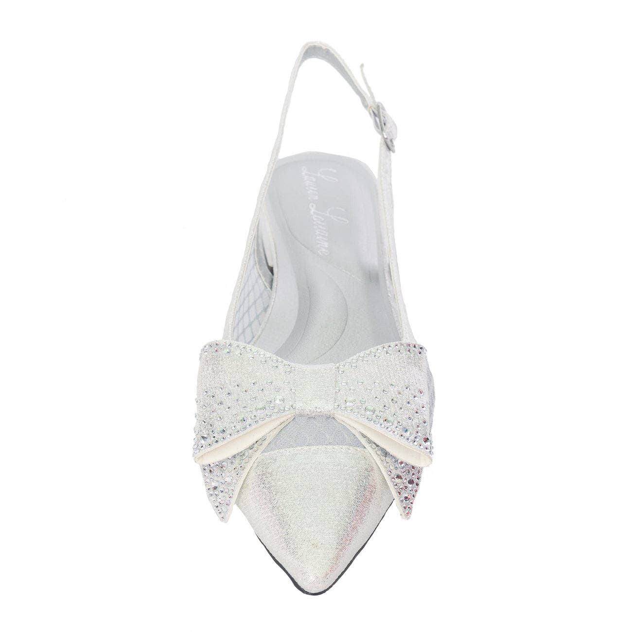 Bow Slip-Ons, Alternate, color, SILVER
