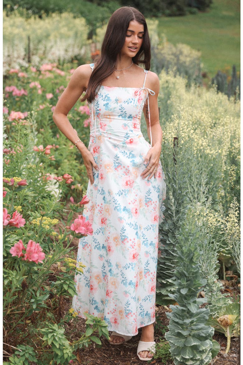 Jaxon Fit & Flare Maxi Dress, Alternate, color, FLORAL