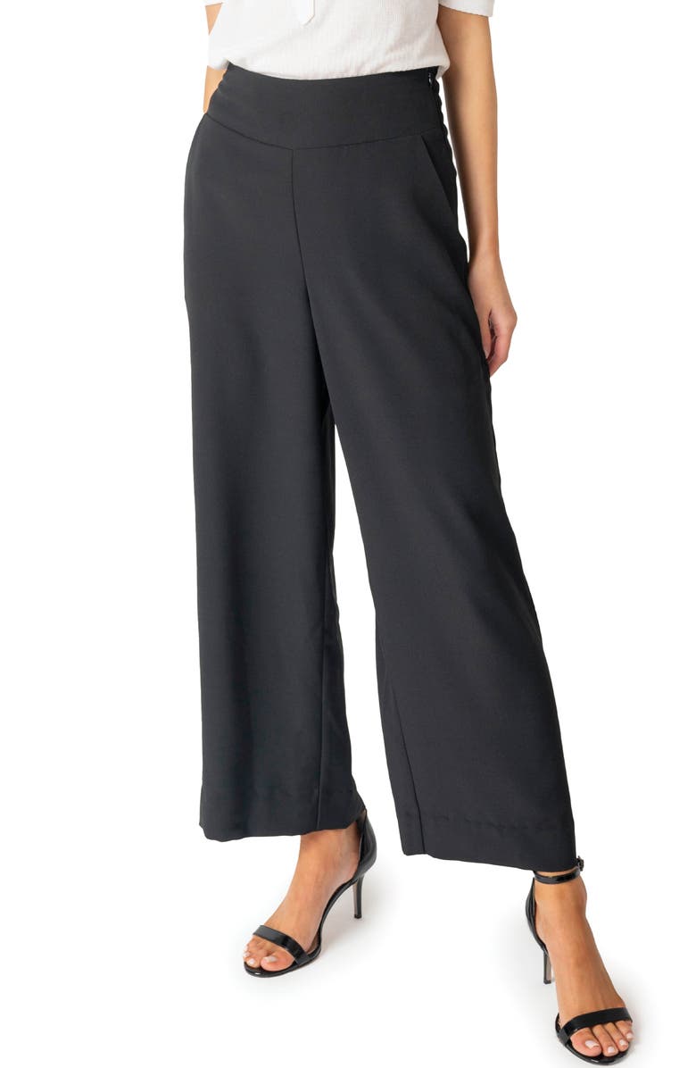 GIBSONLOOK Smocked Waist Wide Leg Pants, Main, color, 