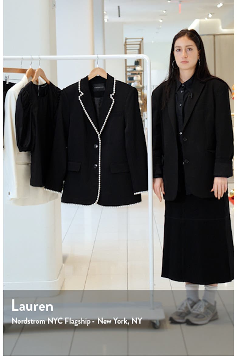 Premium Imitation Pearl Trim Blazer video