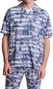 PAISLEY & GRAY Island Print Camp Shirt
