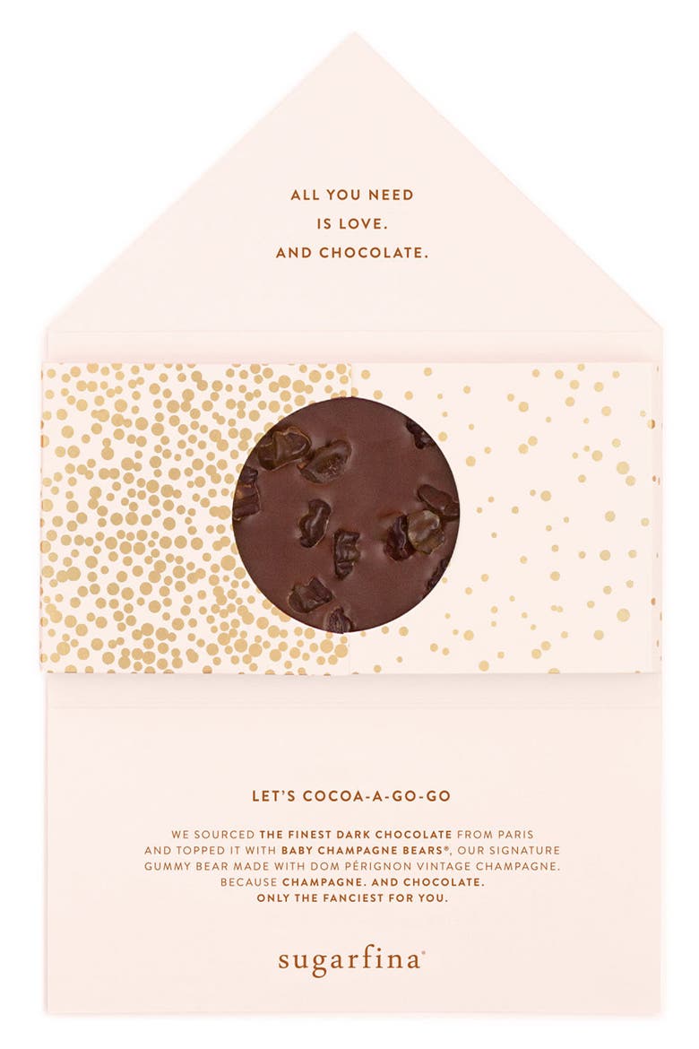 2-Pack Dark Chocolate Champagne Bears Bars, Alternate, color, PINK
