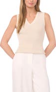 Halogen® Rib Knit Sleeveless Sweater