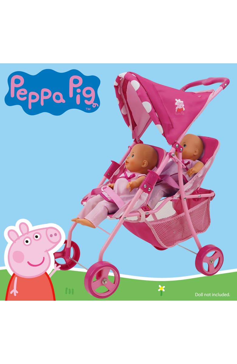 Peppa Pig Doll Twin Stroller, Alternate, color, Multicolored