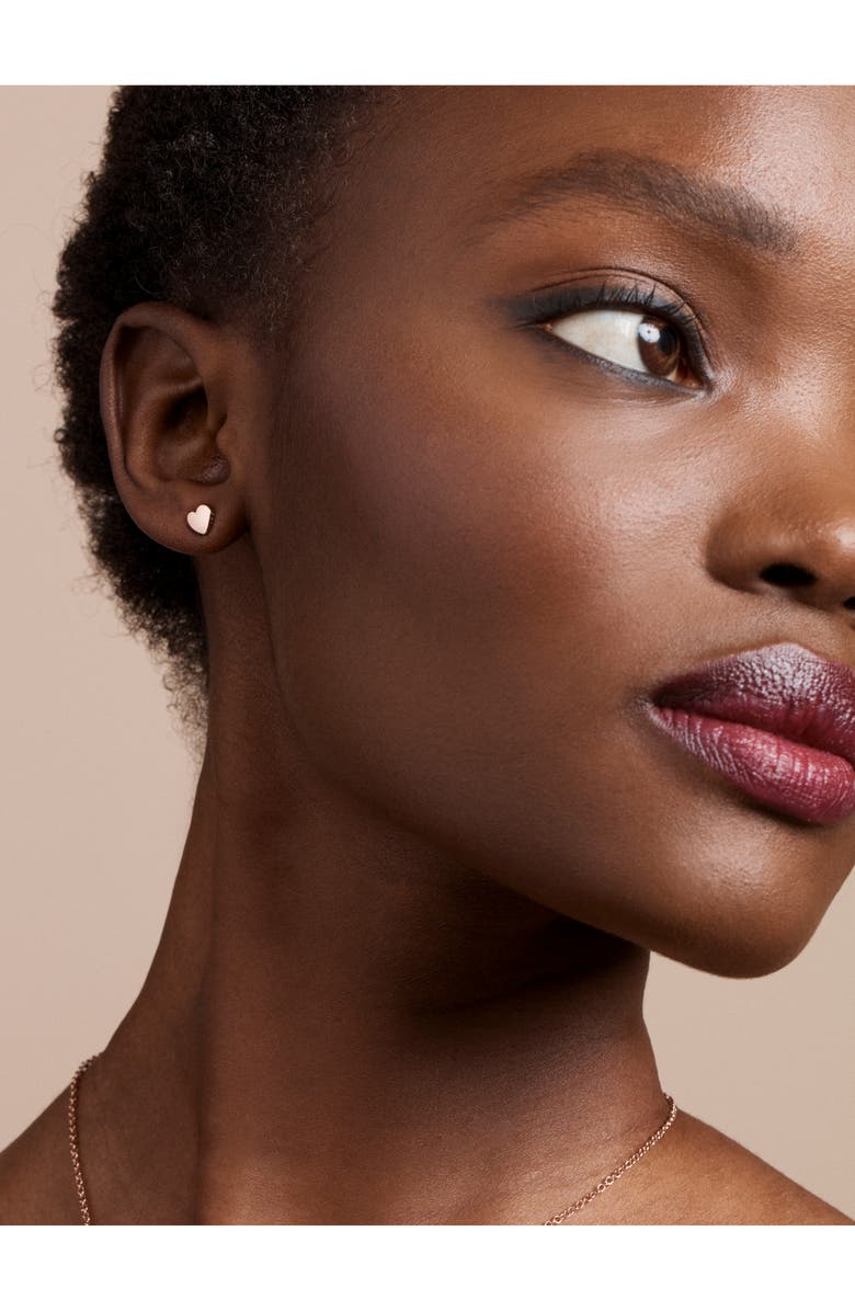 Ted Baker London Harly Heart Stud Earrings, Alternate, color, Rose Gold