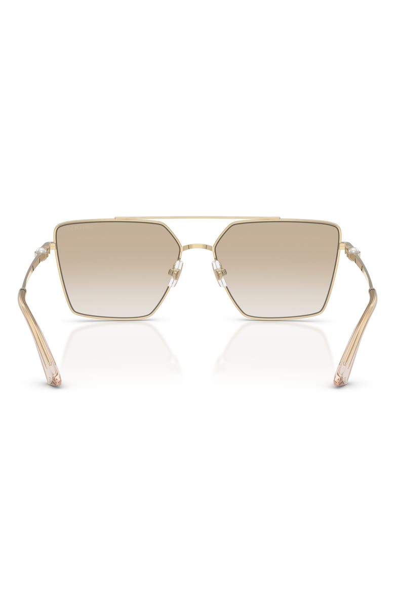 Jimmy Choo Joss 58mm Gradient Square Sunglasses, Alternate, color, Pale Gold / Neutral Light Grey