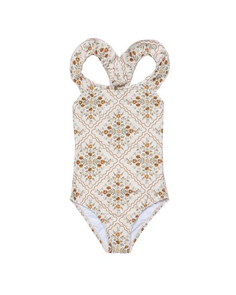 Love Notes Square Neck Ruffle One Piece Swimsuit