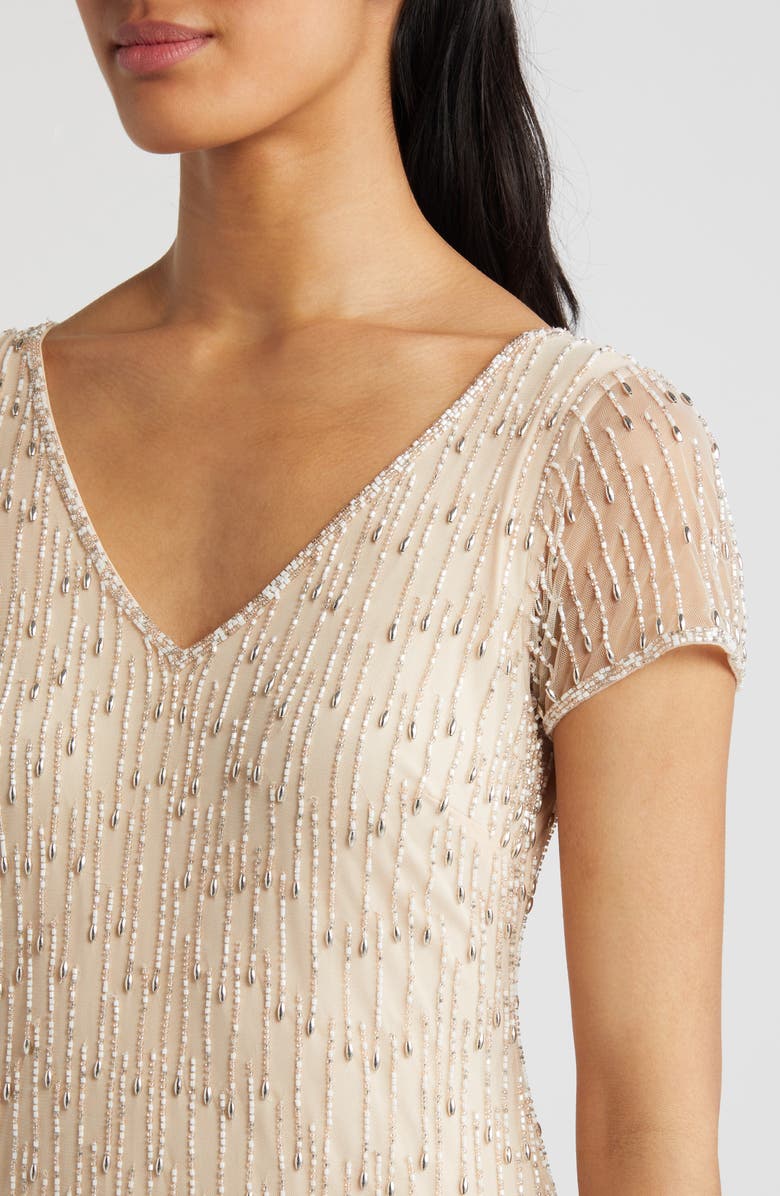 Pisarro Nights Beaded Gown, Alternate, color, Blush 610