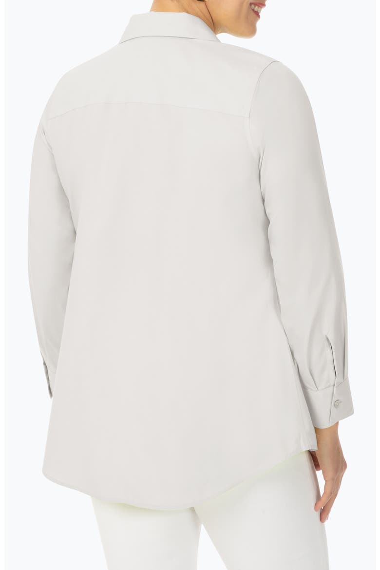 Cicil Non-Iron Button-Up Tunic, Alternate, color, CLOUD GREY