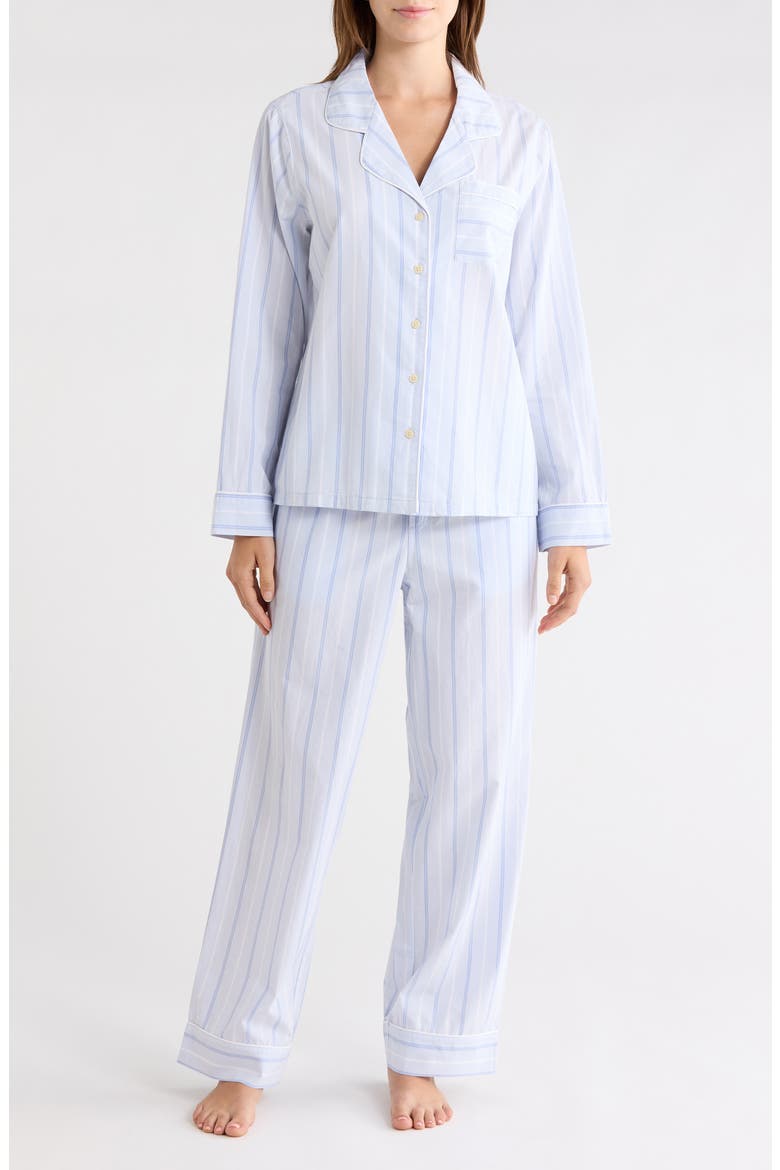 Classic Cotton Pajamas, Main, color, BLUE PARKER STRIPE