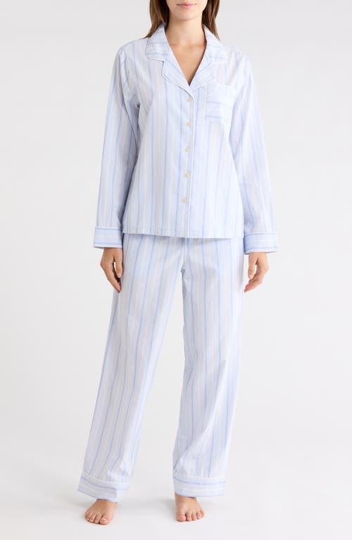 Nordstrom Classic Cotton Pajamas in Blue Parker Stripe at Nordstrom, Size Small