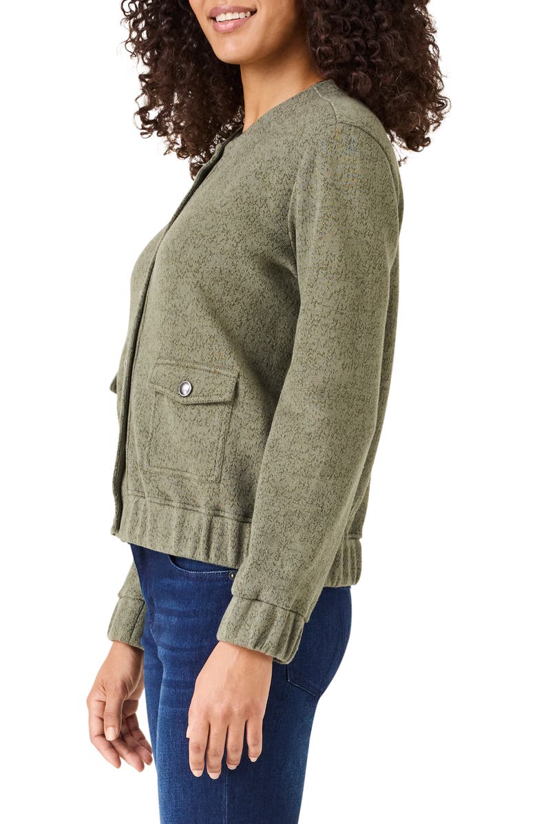 NIC+ZOE Knit Cotton Utility Jacket, Alternate, color, Army
