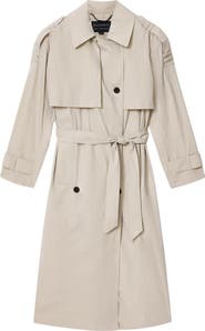AllSaints Linnie Lib Cotton & Nylon Trench Coat