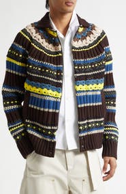 Sacai Mix Knit Cardigan